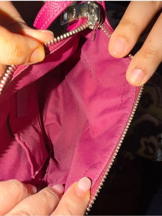 COACH Pebble Leather Kitt Messenger Crossbody Bag - Magenta - Picture 3 of 5